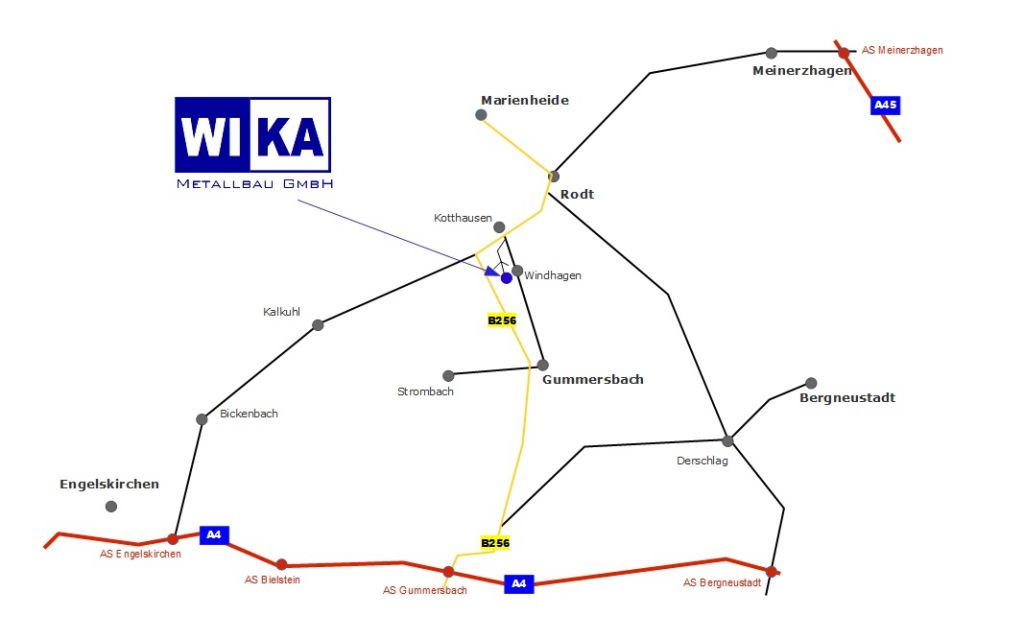 Karte - Wegbeschreibung